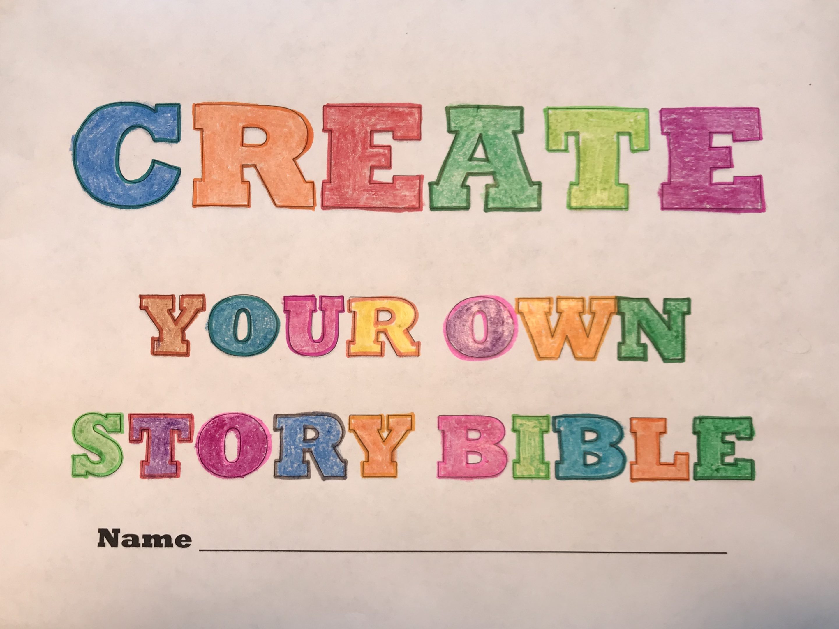 Color Pages: Create Your Own Story Bible