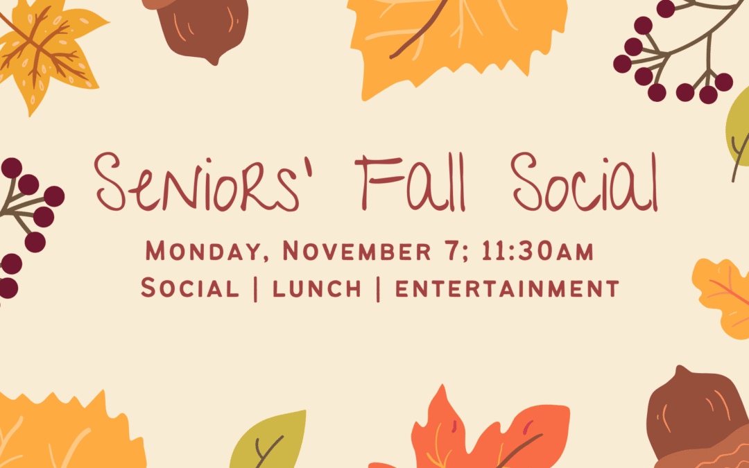 Seniors’ Fall Social featuring Kevin Doely, Musical Ventriloquist