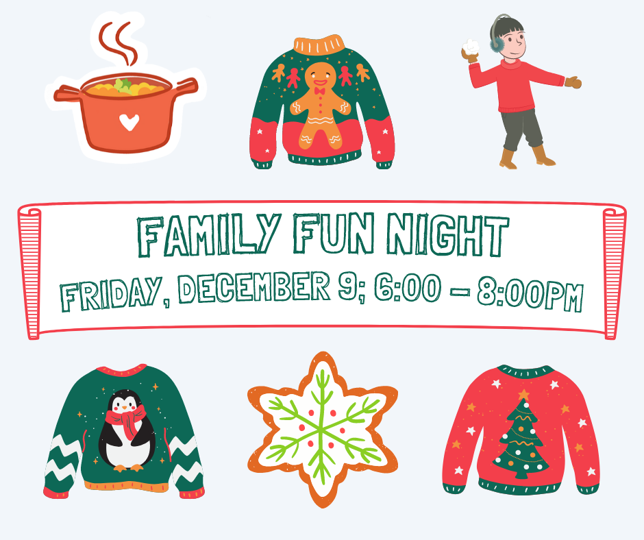 Family Fun Night – Ugly Christmas Sweater Potluck